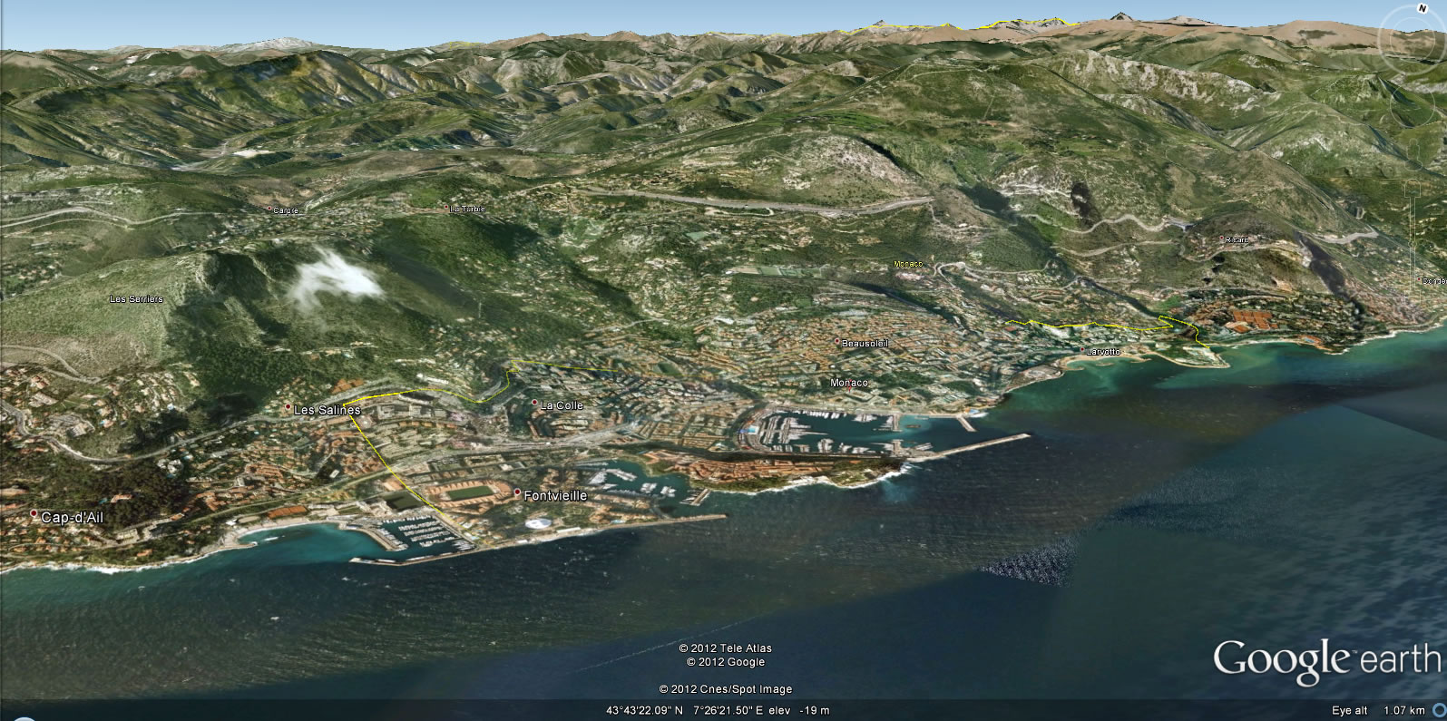 Monaco terre carte